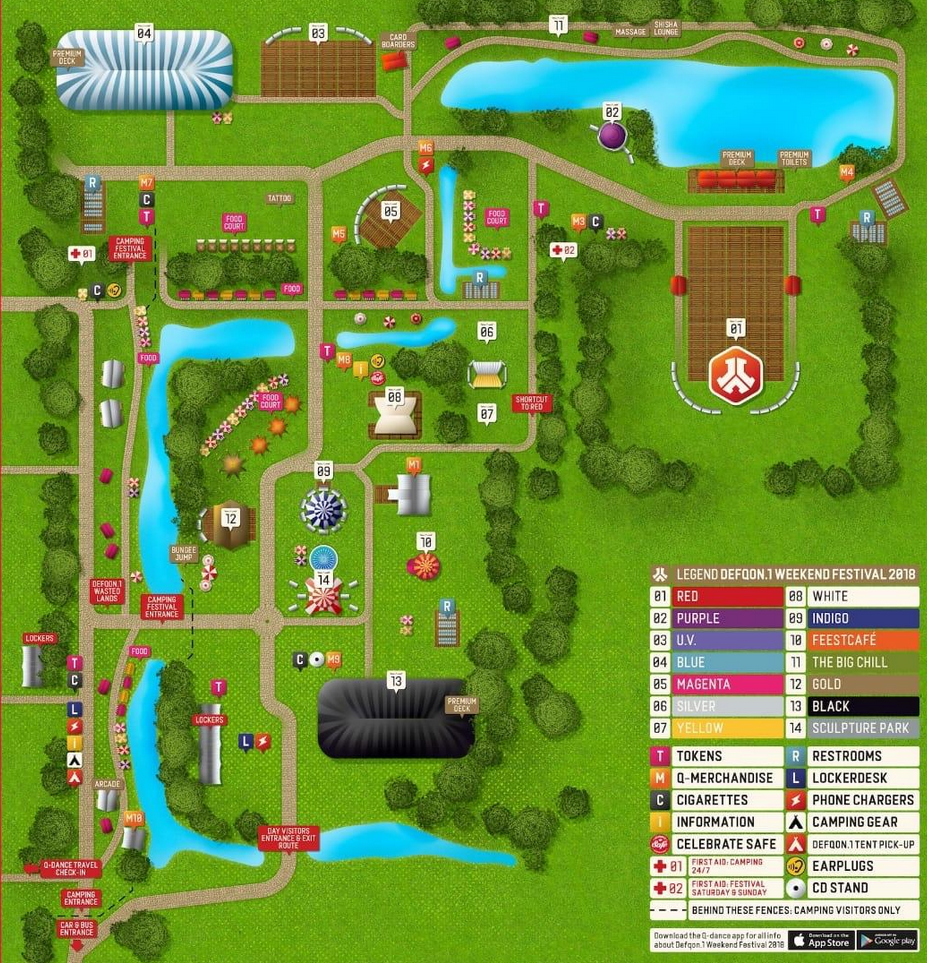 Festival map with friend locations